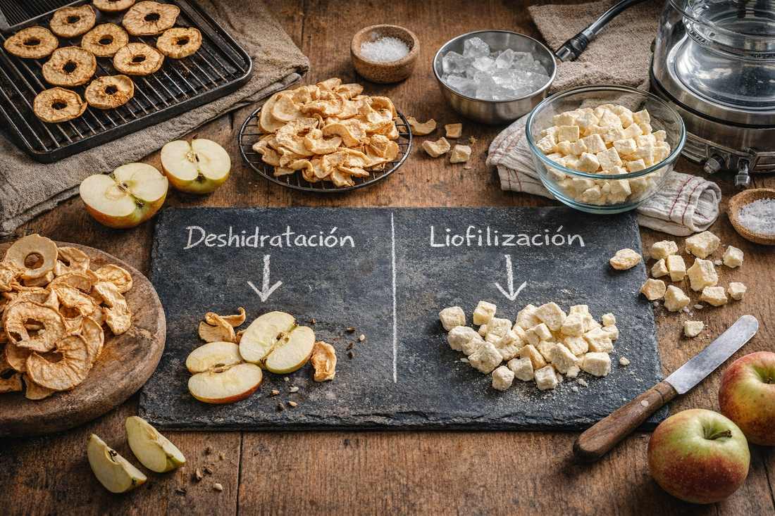 Liofilización vs deshidratación: qué cambia realmente cuando quitamos el agua a la comida