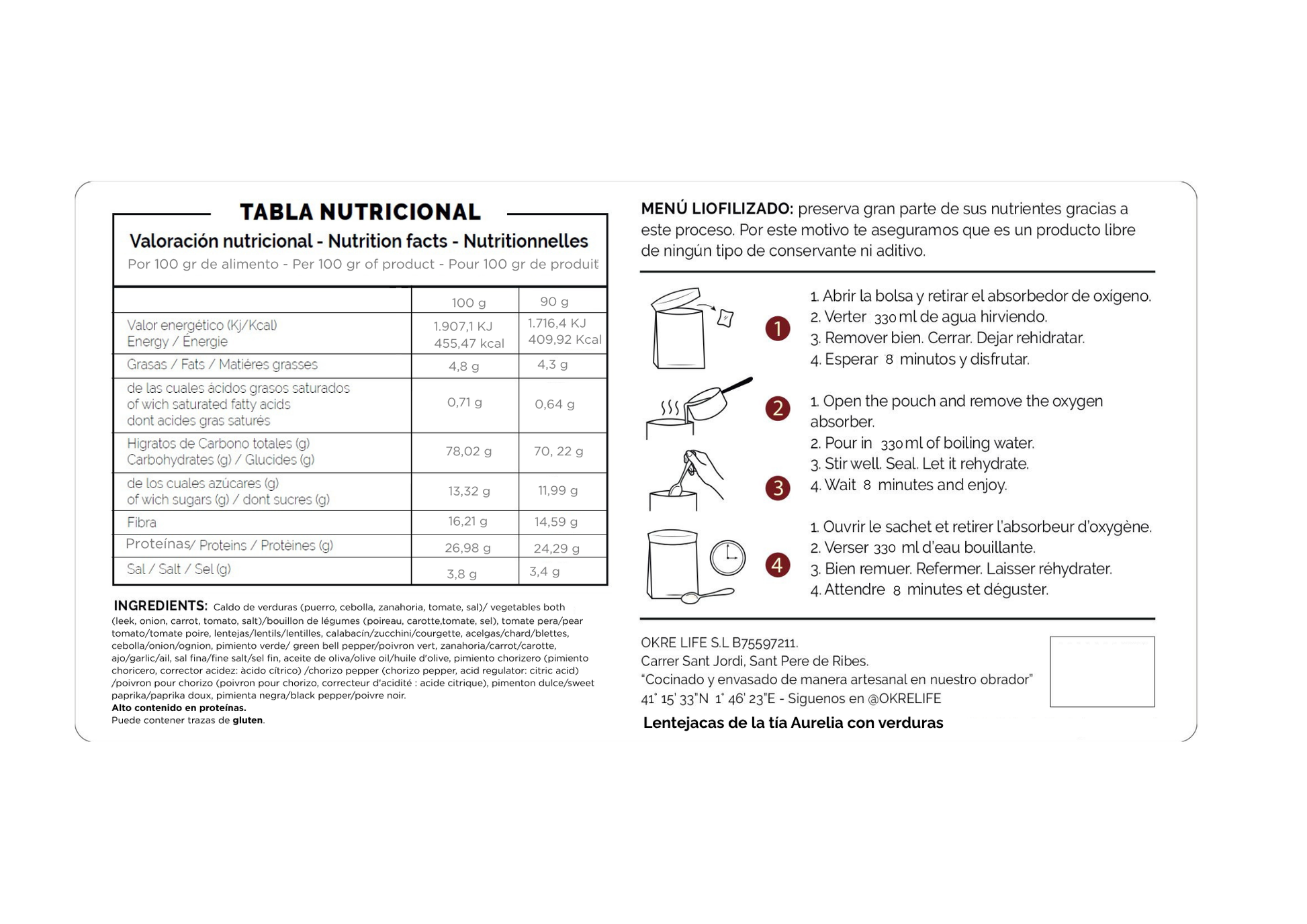 Lentil stew with vegetables