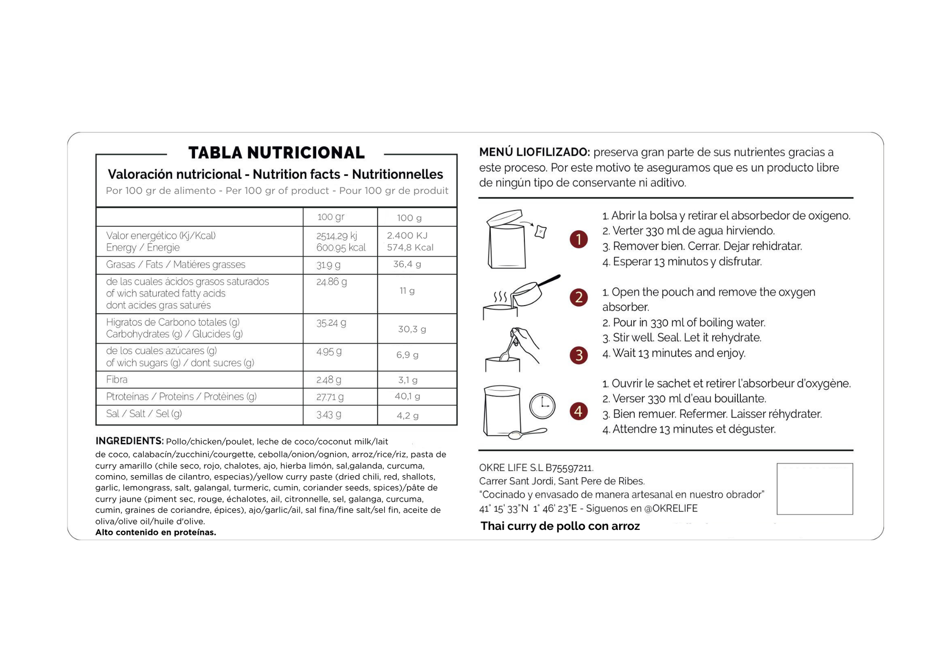 Yellow curry chicken with rice 