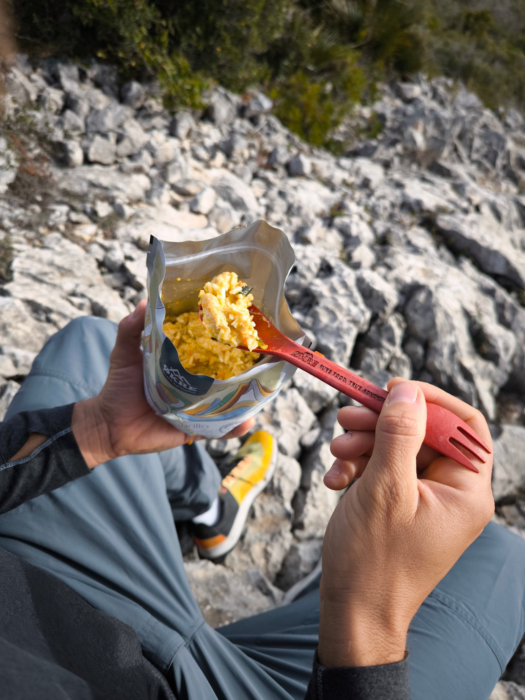 Pollo al curry amarillo con arroz · Comida liofilizada artesanal